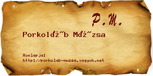 Porkoláb Múzsa névjegykártya